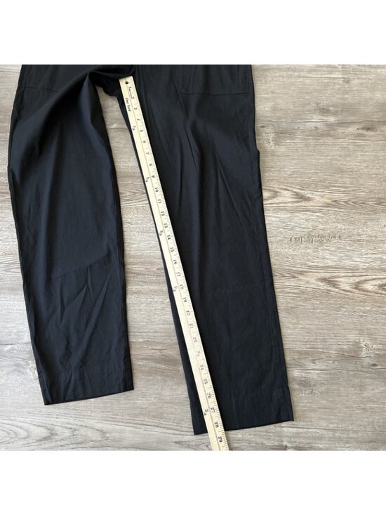 Vince Linen Blend Utility Pant Womens 8 Black High Waist Ankle Length - Picture 5 of 16